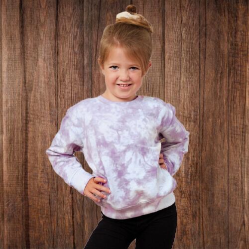 EZ983 Youth Tie Dye Fleece Crew Thumbnail